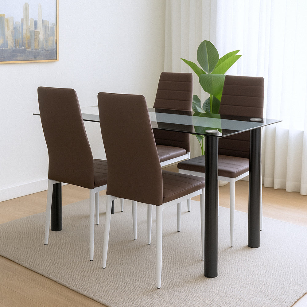 Norman 4+1 Esstischset braun Sekundäres Bild