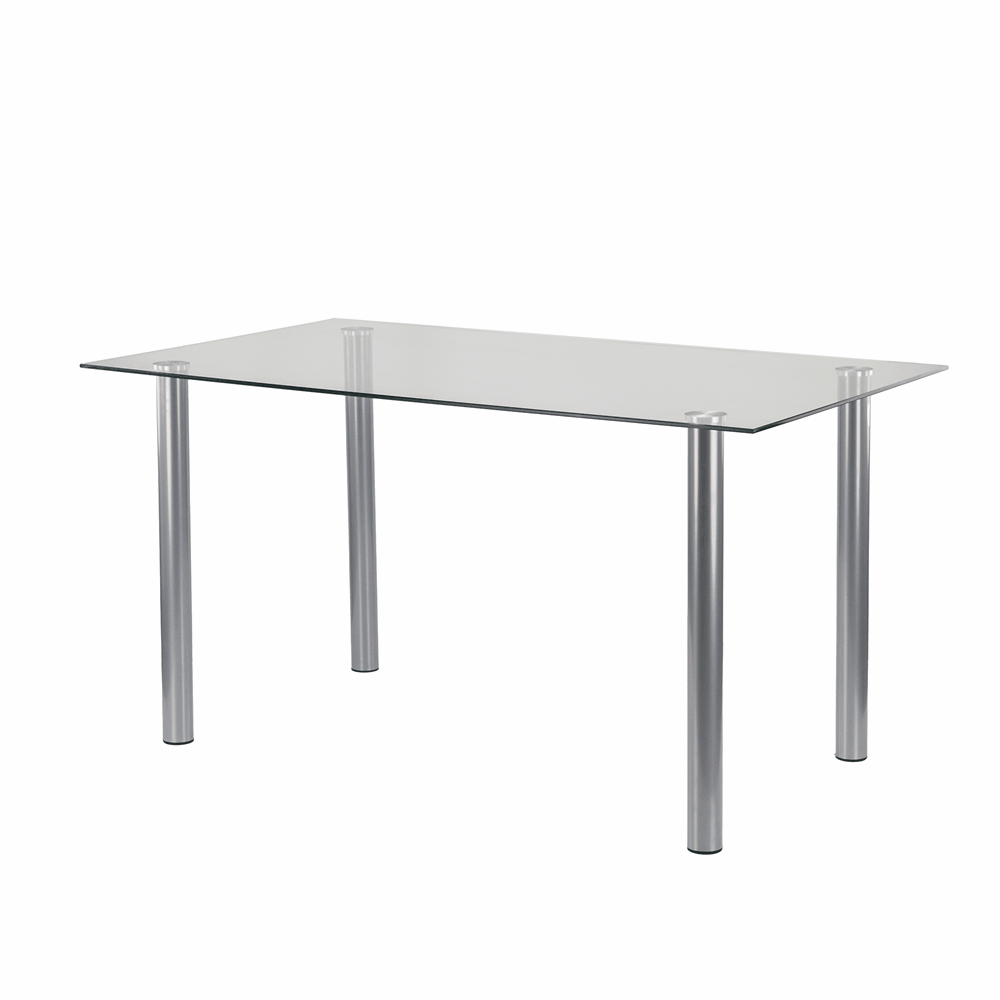 Verna 4+1 Esstisch-Set weiß-schwarz