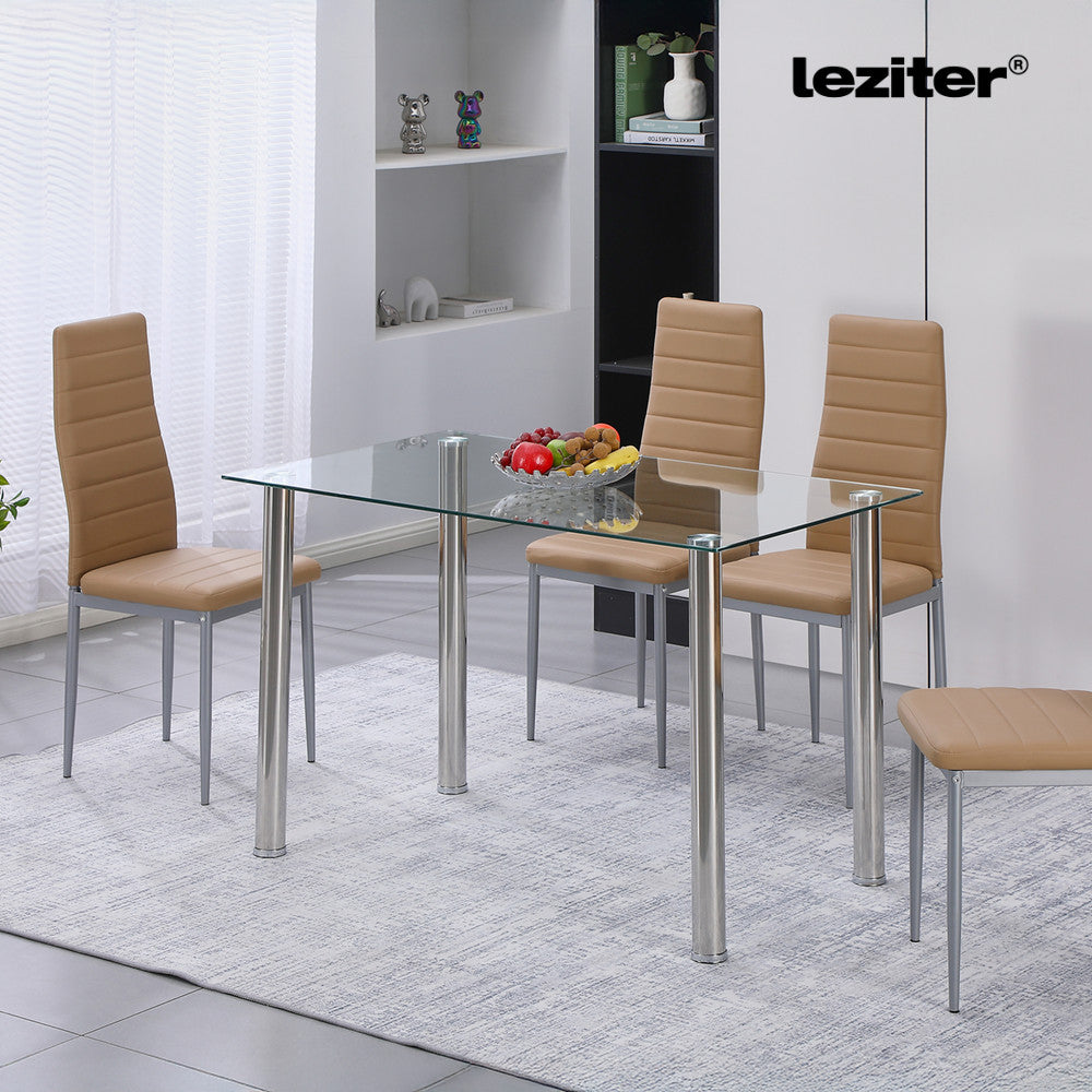 Berna 140 cm quadratischer Esstisch aus Glas Sekundäres Bild