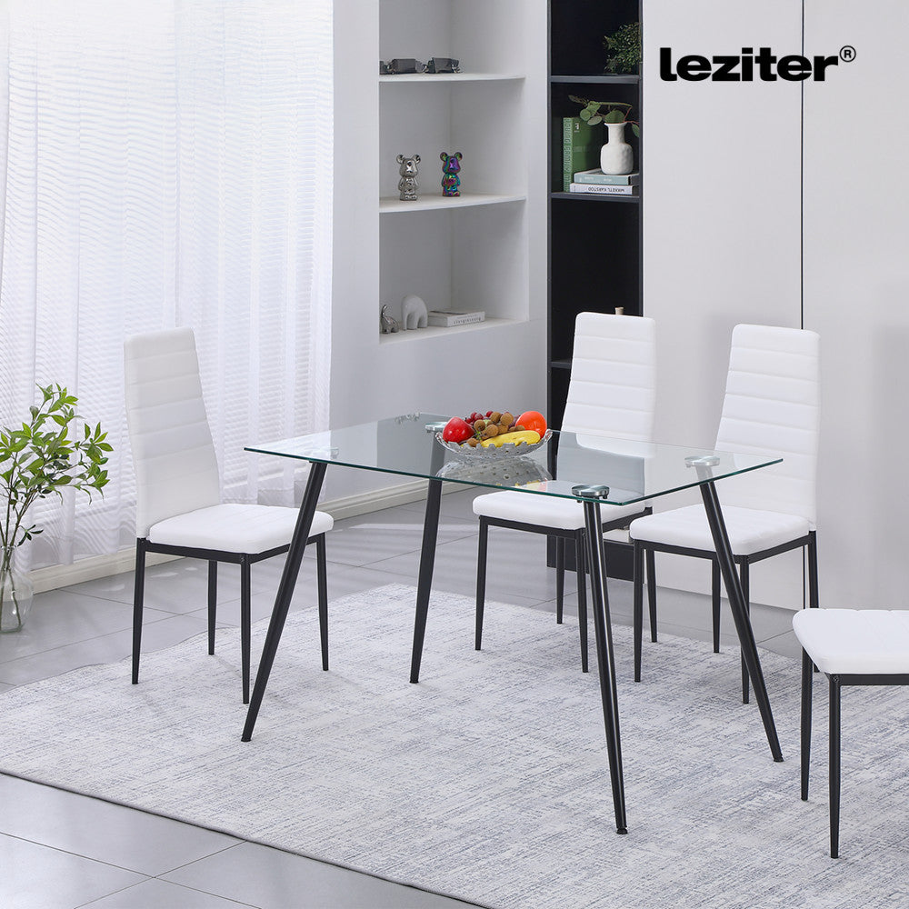 Lana 120 cm quadratischer Esstisch aus Glas Sekundäres Bild