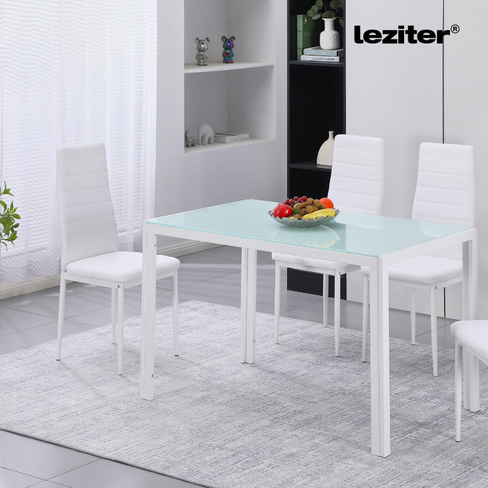 Ezra 140 cm quadratischer Esstisch aus Glas Sekundäres Bild