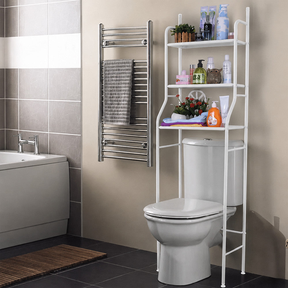 Badregal über der Toilette, mehrstufig, weiß Sekundäres Bild