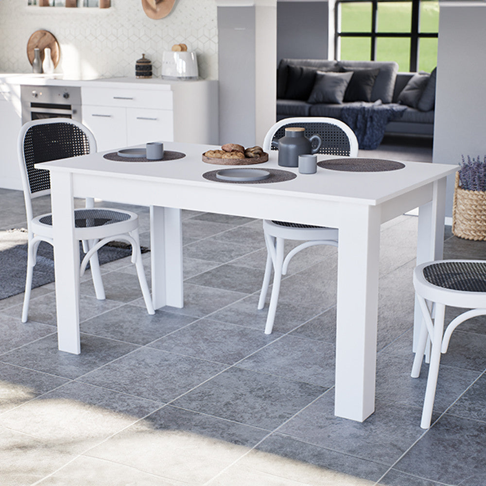 Yorki Standard Esstisch 140x80 cm weiß Sekundäres Bild