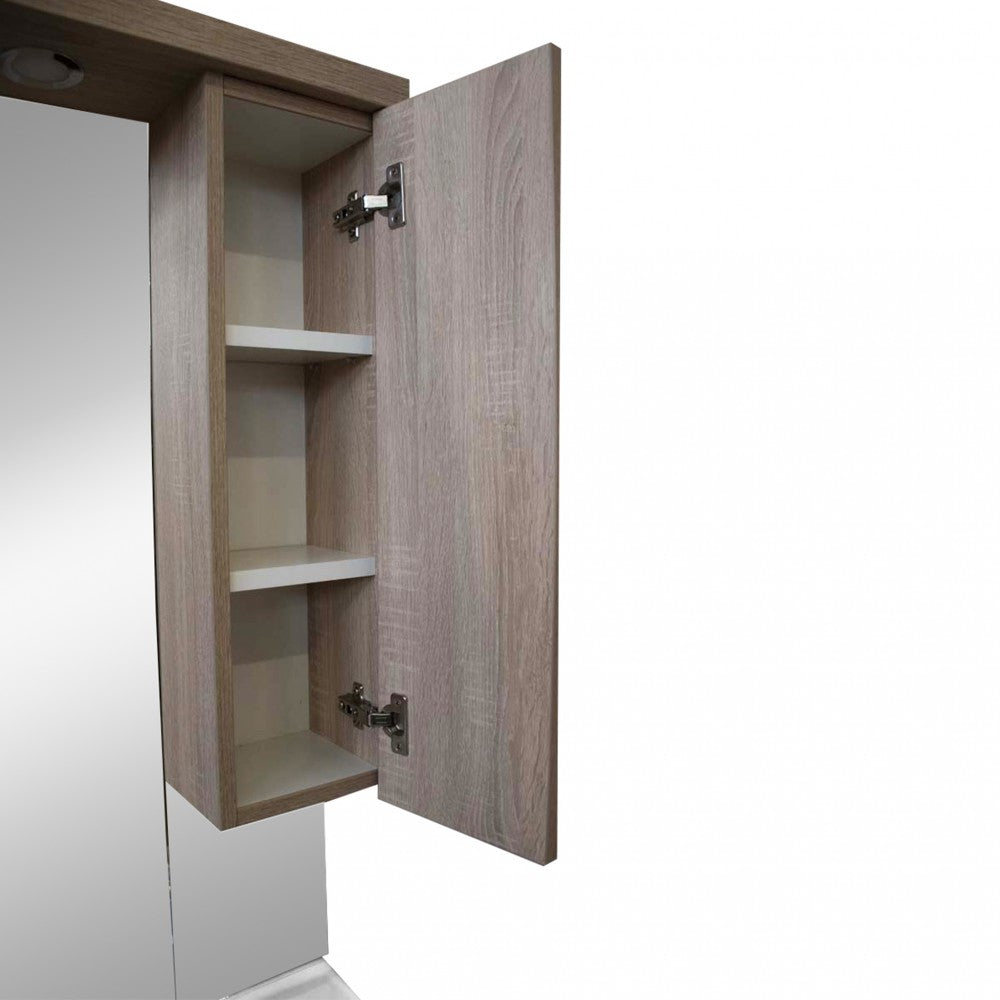 Nerva 75 cm verspiegelter Wandschrank, Rauna sil Sekundäres Bild