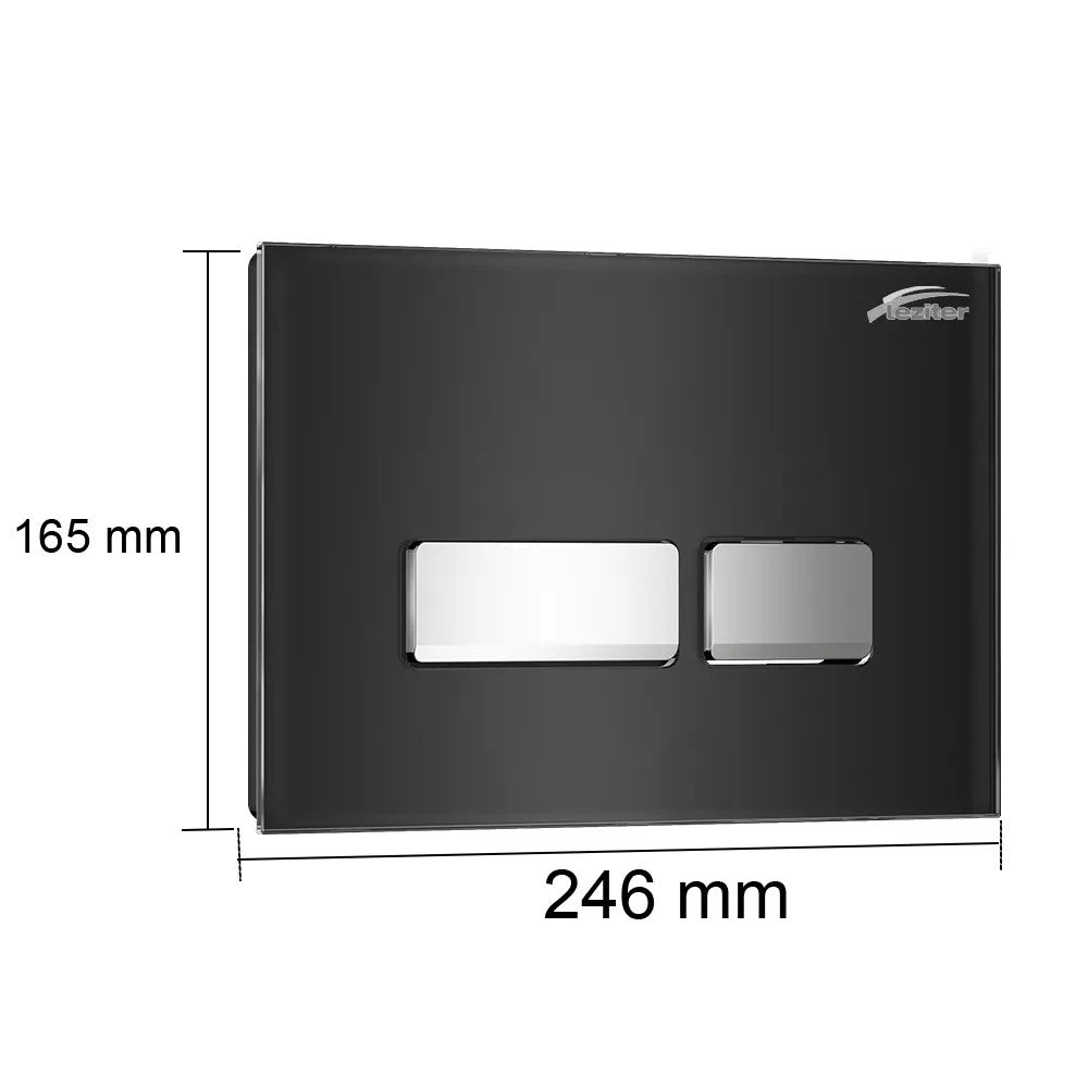Roya 022 Toilettenschüssel aus schwarzem Glas Sekundäres Bild