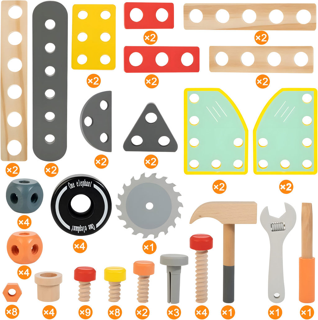 Kinder-Montagetisch aus Holz, Do-it-yourself-Bank Sekundäres Bild