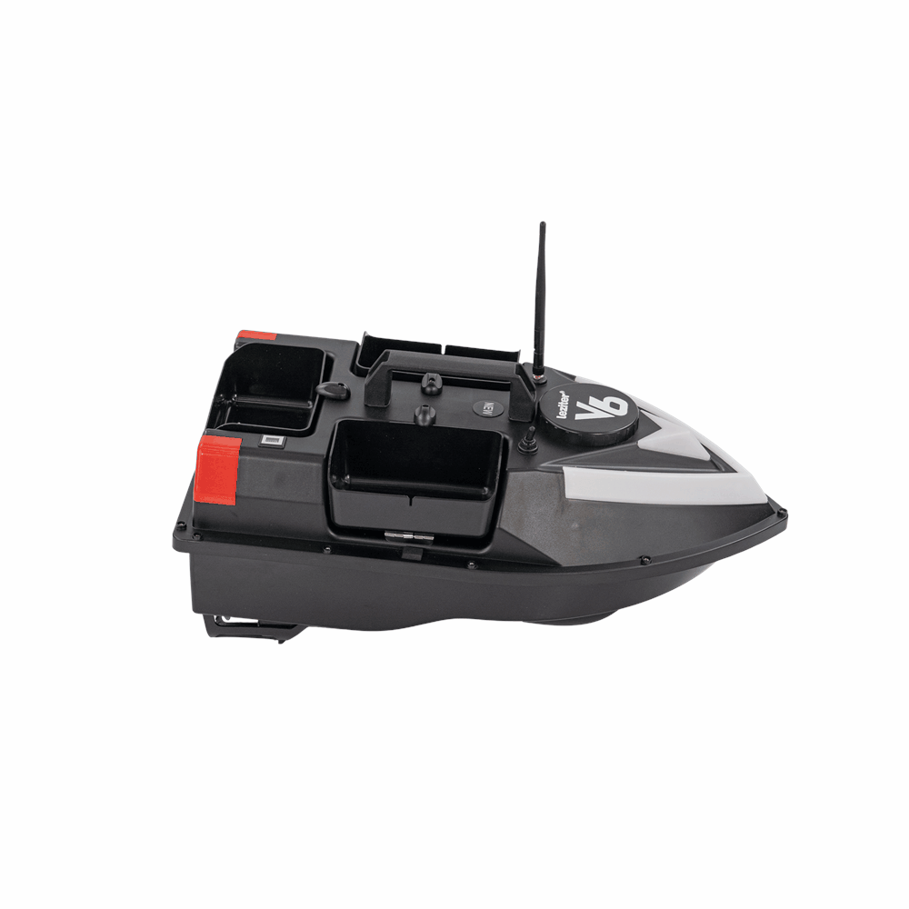 Feederboot V6 GPS 3 Tanks hinten und seitlich mit schwarzem Sekundäres Bild