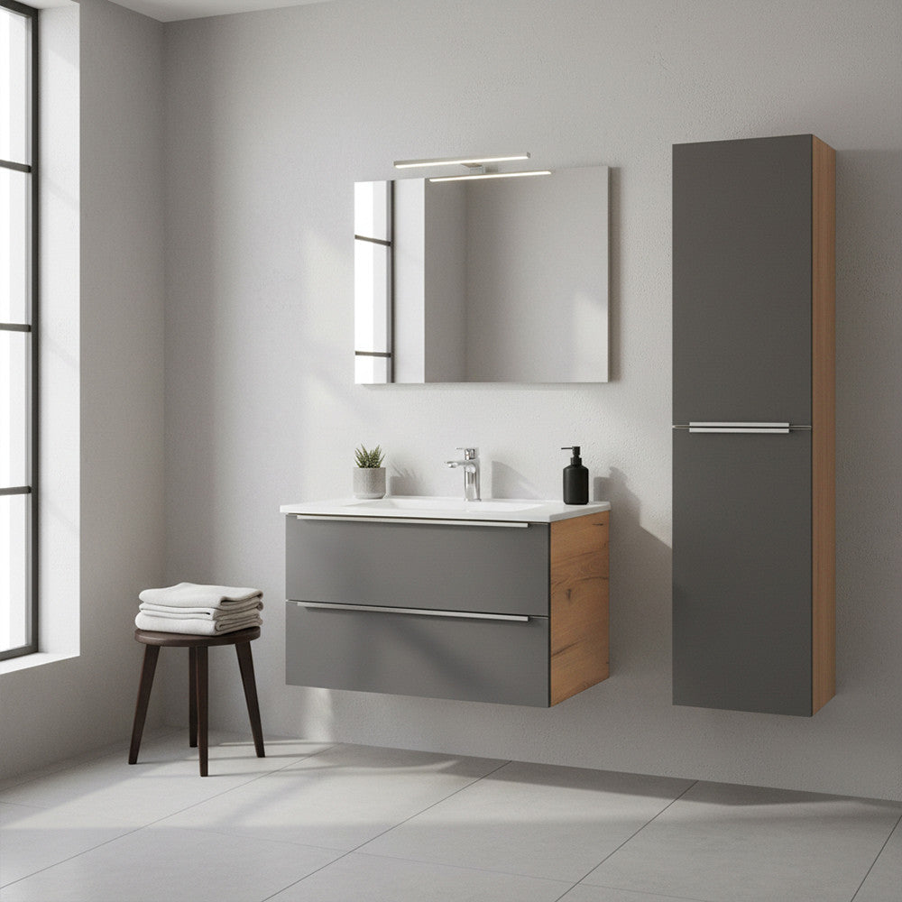 Vario Trim 35 Hängeschrank, seitlich, Eiche-Anthrazit Sekundäres Bild