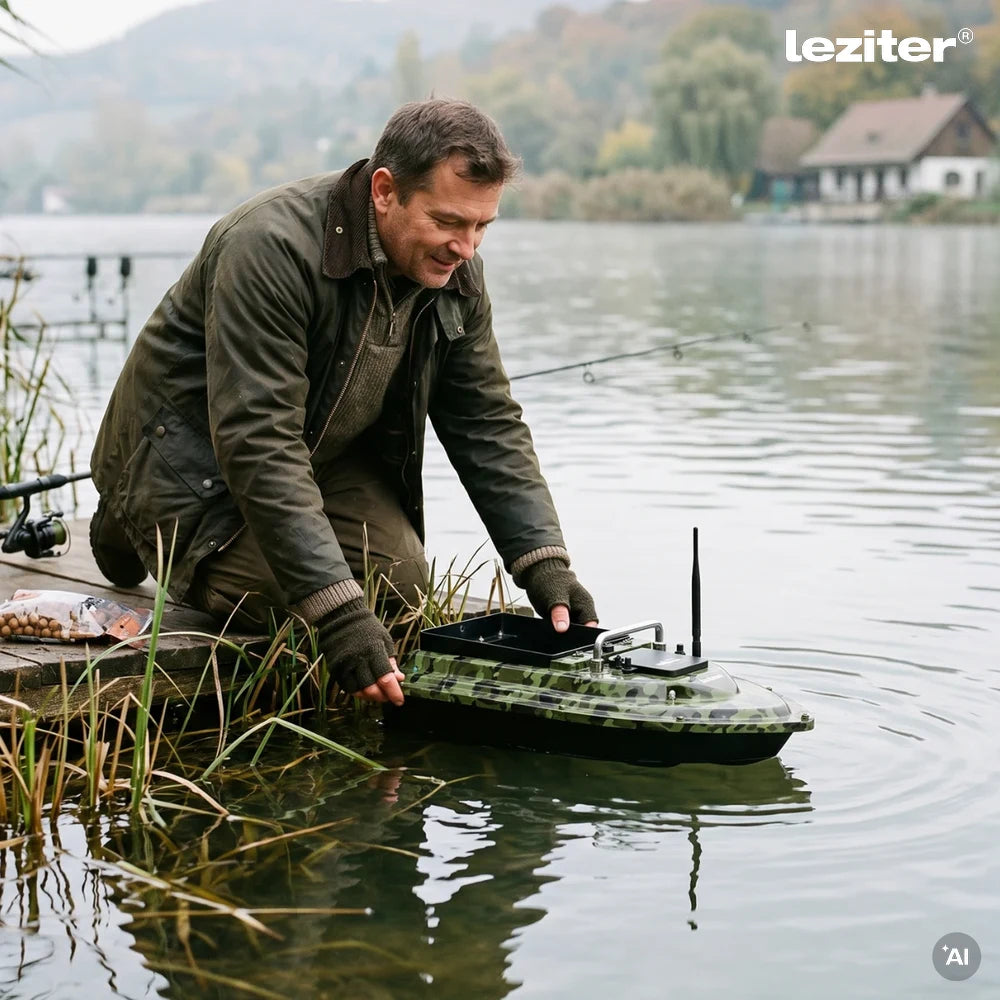 Feederboot X2 GPS Rucksackträger mit Camouflage grün Sekundäres Bild