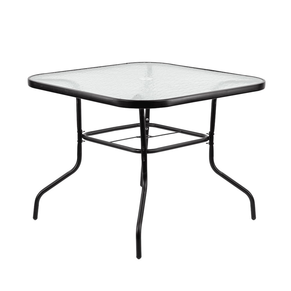Gartentisch Vella aus Glas mit Metallgestell Sekundäres Bild