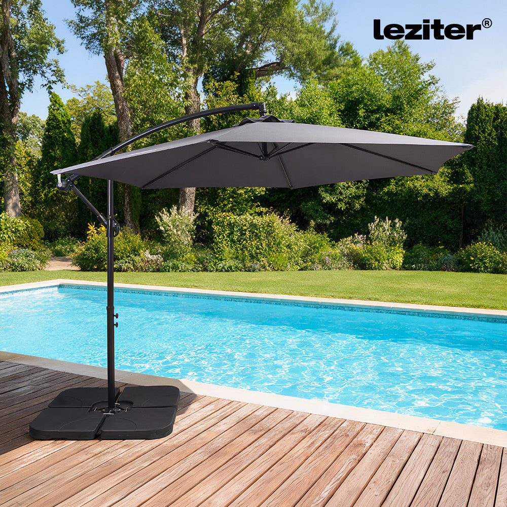 Sunny Garden Sonnenschirm grau 300 cm Sekundäres Bild